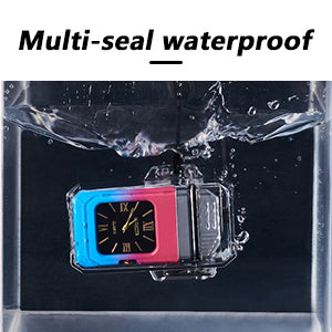 SKRFIRE Outdoor Arc Plasma Lighter with clock, rectangular, Transparent housing
