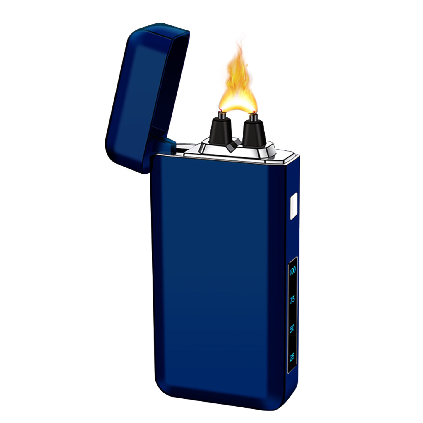 SKRFIRE Electric Lighter USB Type-C Rechargeable Plasma Arc Lighter, Windproof Torch Lighter High Power Flame Candle Lighter with LED Battery Indication for Camping, Hiking, Traveling