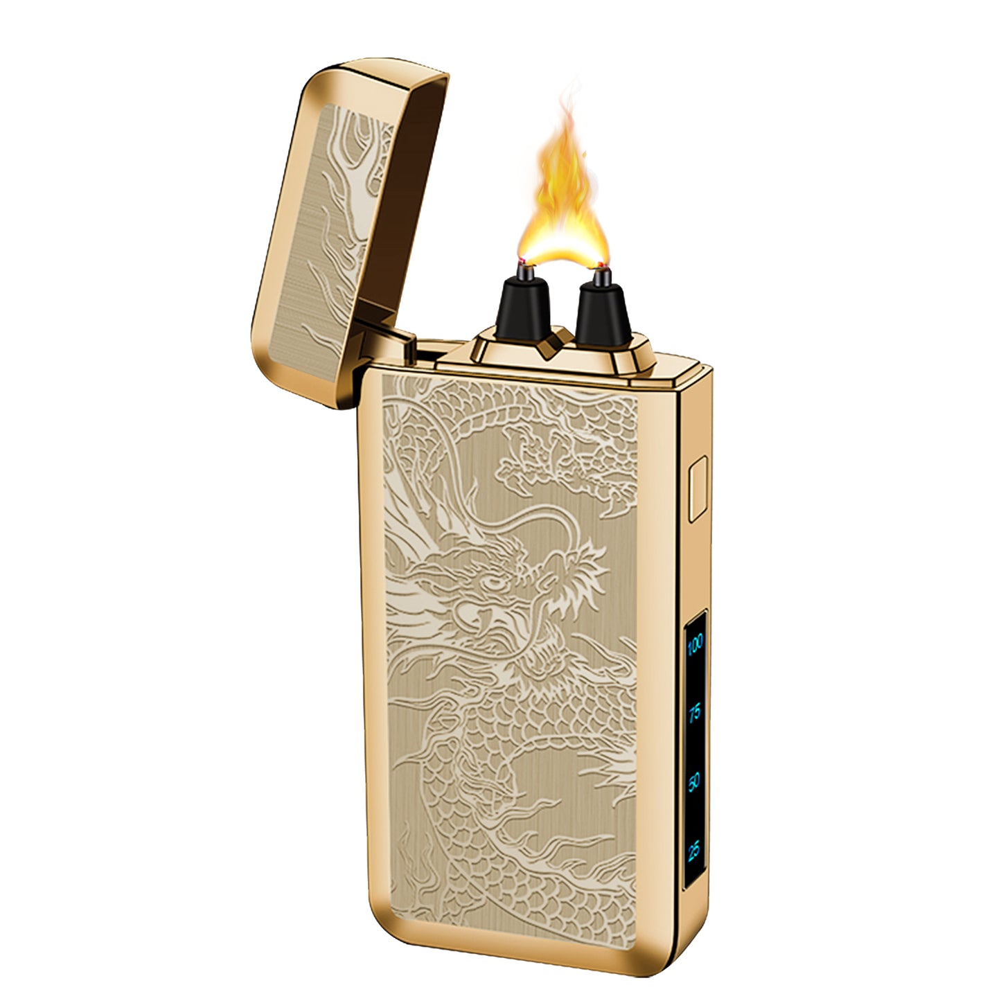 SKRFIRE Electric Lighter USB Type-C Rechargeable Plasma Arc Lighter, Windproof Torch Lighter High Power Flame Candle Lighter with LED Battery Indication for Camping, Hiking, Traveling