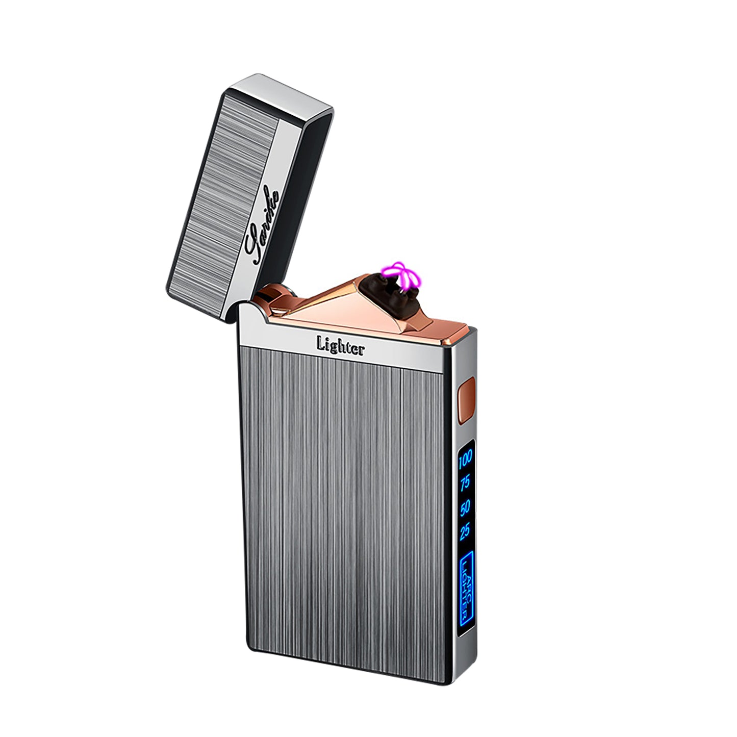 SKRFIRE Arc Plasma Lighter with brushed mechanical body,Switch Rattle Design