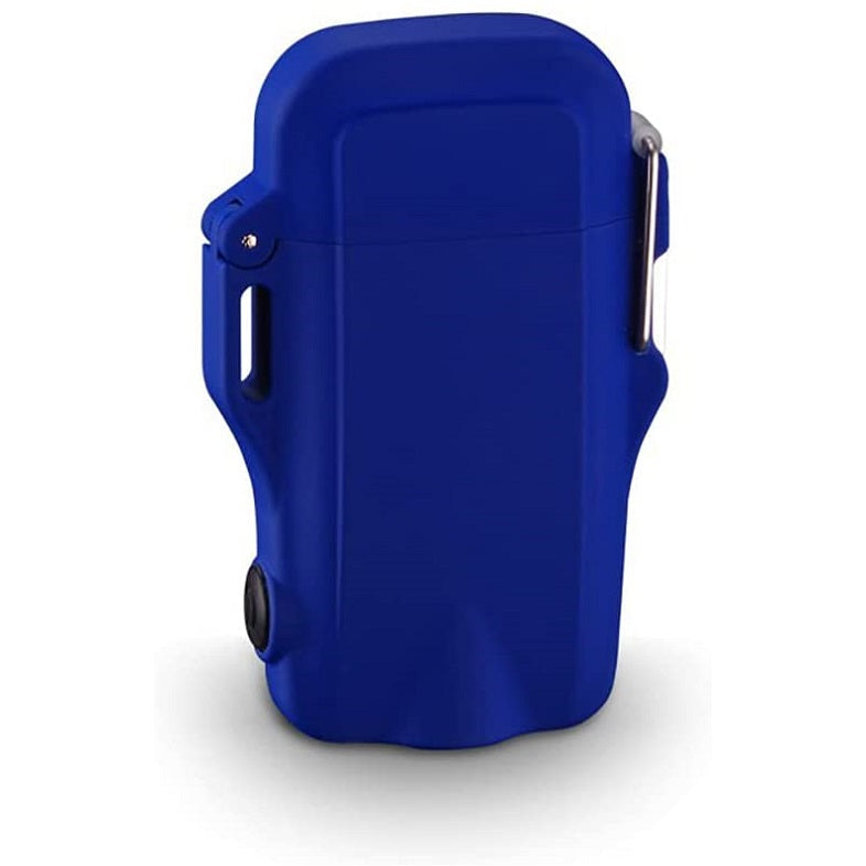 Waterproof Dual Arc Electric Lighter with LED Flashlight for outdoor