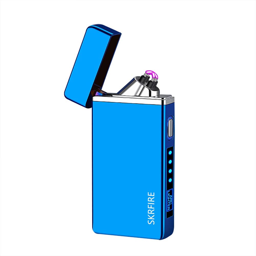 SKRFIRE PVD-Plating Dual Arc Electric Lighter PVD-Plating with Rhythmic Flashing Battery Indicator