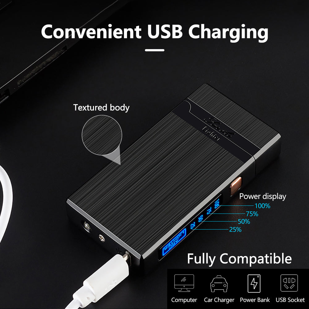 SKRFIRE Arc Plasma Lighter with brushed mechanical body,Switch Rattle Design
