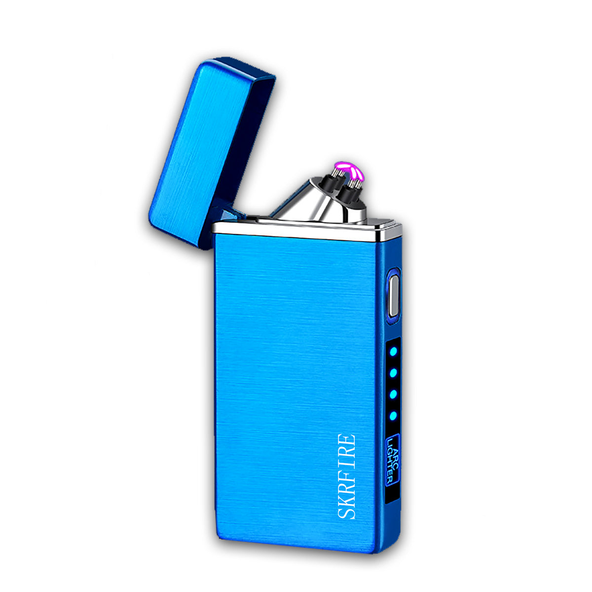 SKRFIRE PVD-Plating Dual Arc Electric Lighter PVD-Plating with Rhythmic Flashing Battery Indicator