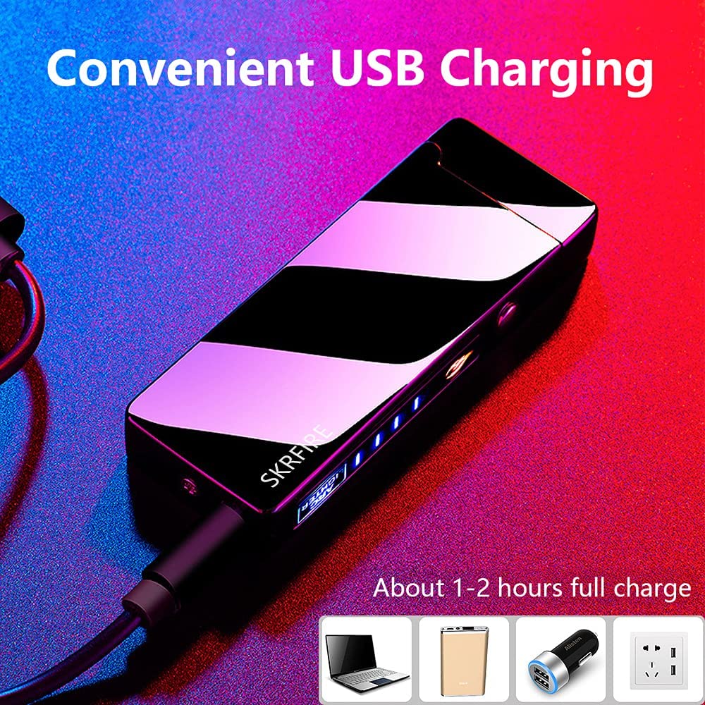 SKRFIRE Arc Plasma Lighter with LED Battery Indicator