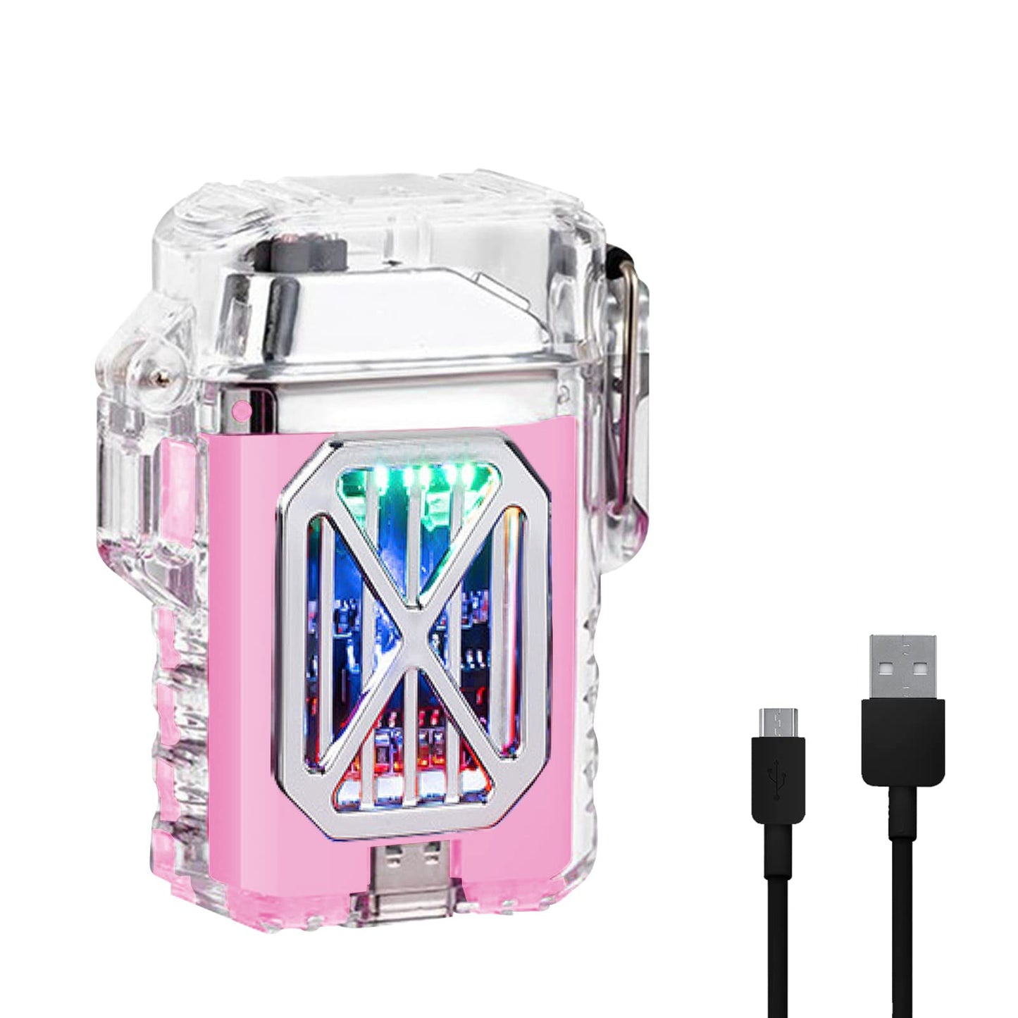 SKRFIRE Outdoor Arc Plasma Lighter, rectangular, Transparent housing