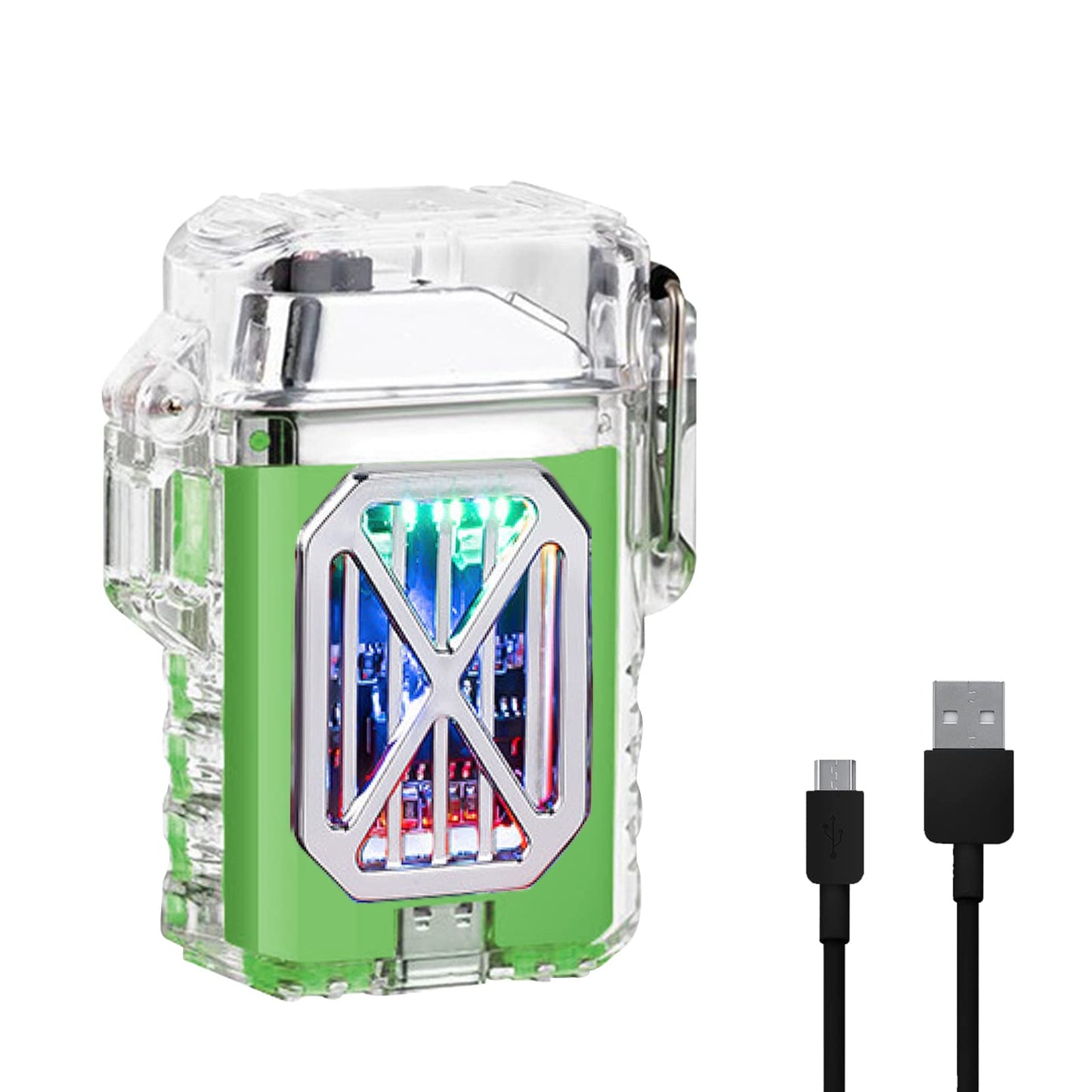 SKRFIRE Outdoor Arc Plasma Lighter, rectangular, Transparent housing