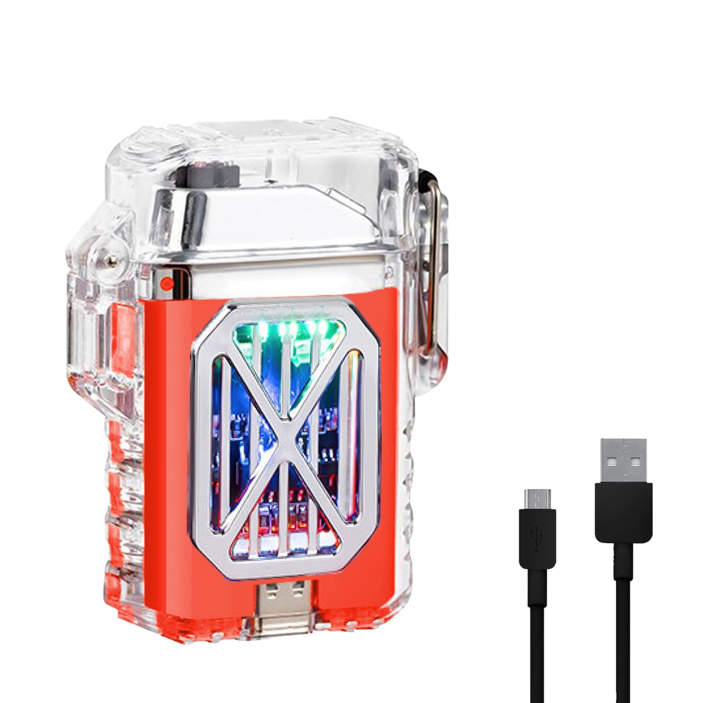 SKRFIRE Outdoor Arc Plasma Lighter, rectangular, Transparent housing