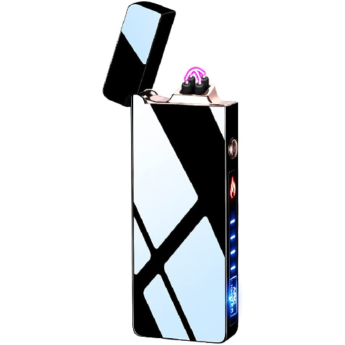 SKRFIRE Arc Lighter Plasma Lighter with LED Battery Indicator and Gift Box, Rechargeable Windproof Flameless Electric Lighters for Outdoors Camping Hiking