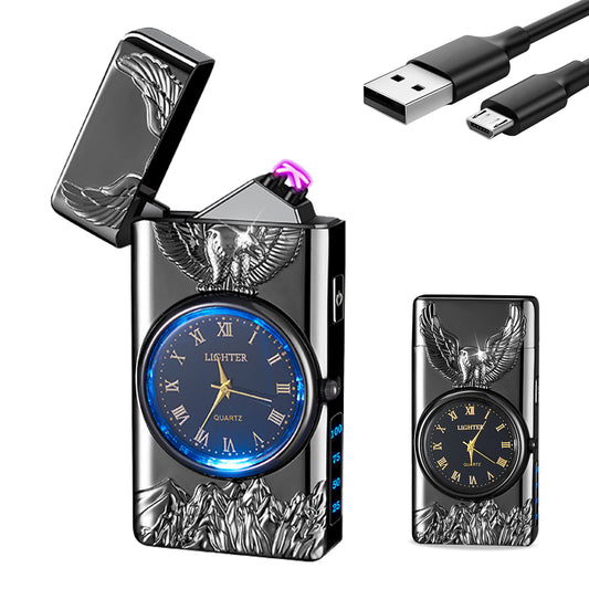 SKRFIRE Arc Plasma Lighter with clock (eagle)