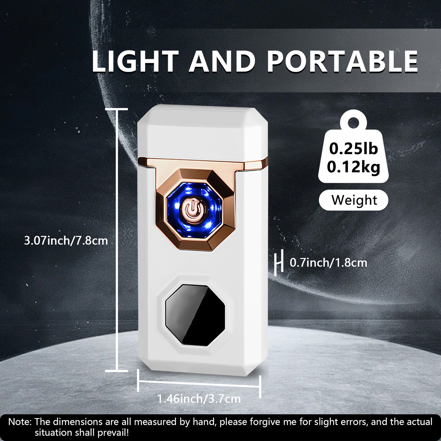 SKRFIRE Electric Lighter Rechargeable USB C Arc Plasma Lighter High Power Flame Cool Lighter Windproof Electronic Candle Lighter with LED Flashlight for Candle, Firework, Incense