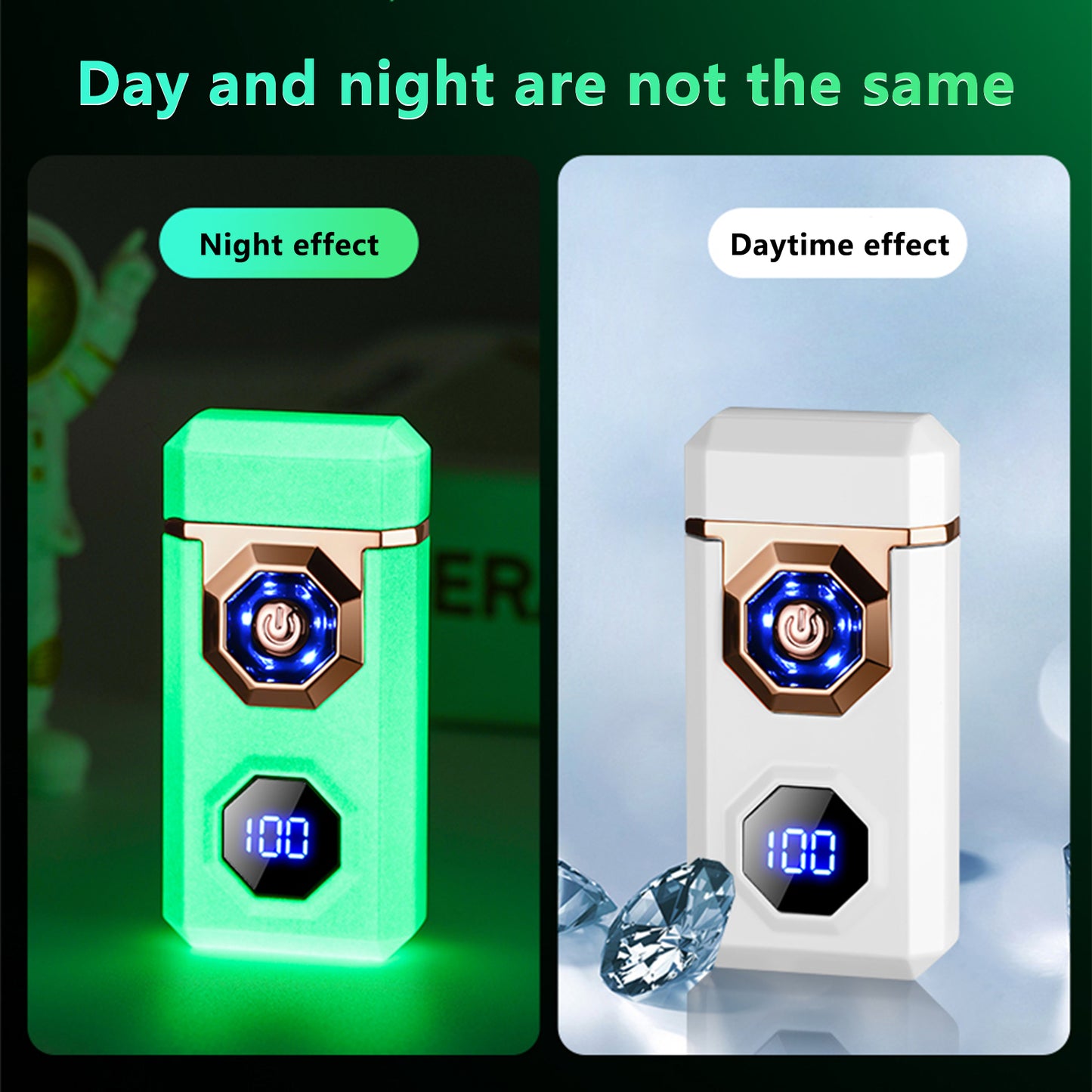 SKRFIRE Electric Lighter Rechargeable USB C Arc Plasma Lighter High Power Flame Cool Lighter Windproof Electronic Candle Lighter with LED Flashlight for Candle, Firework, Incense