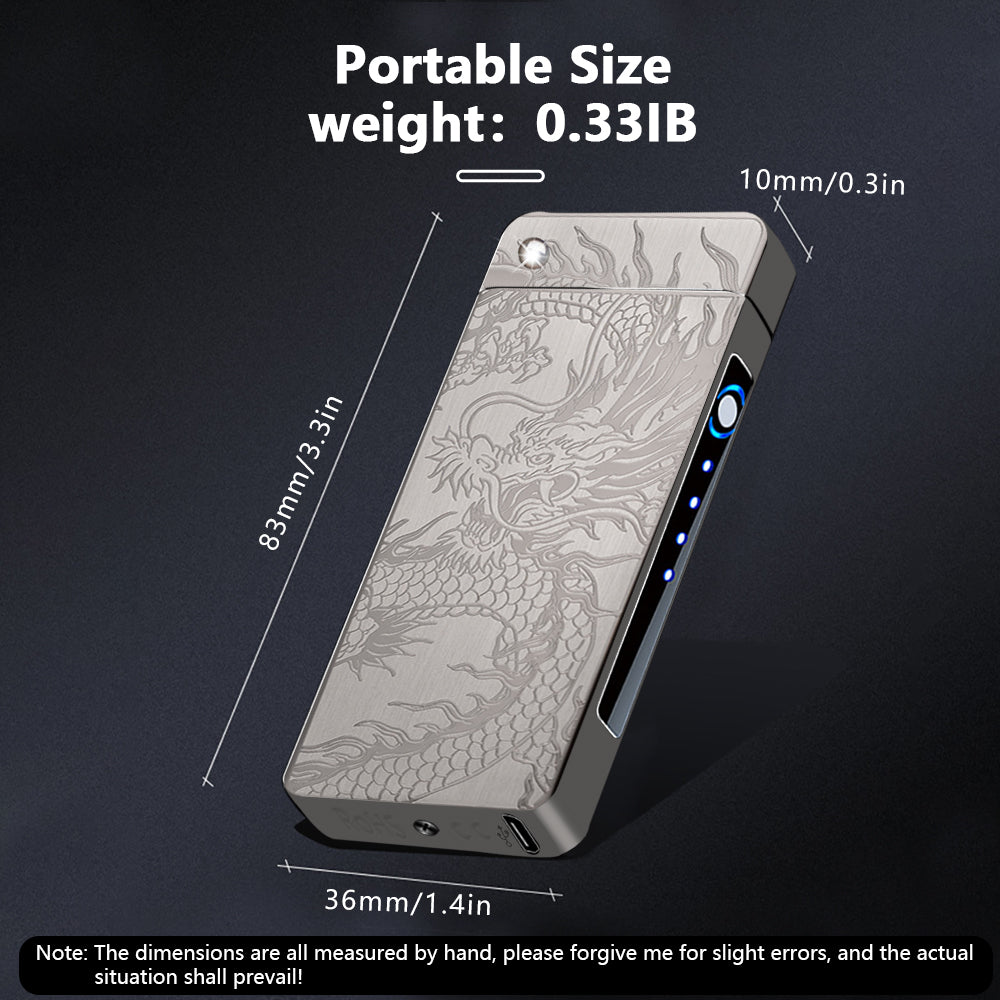 SKRFIRE Electric Lighter Rechargeable USB Plasma Arc Lighter High Power Flame Windproof Lighter Torch Unique Dragon Lighter with Gift Box