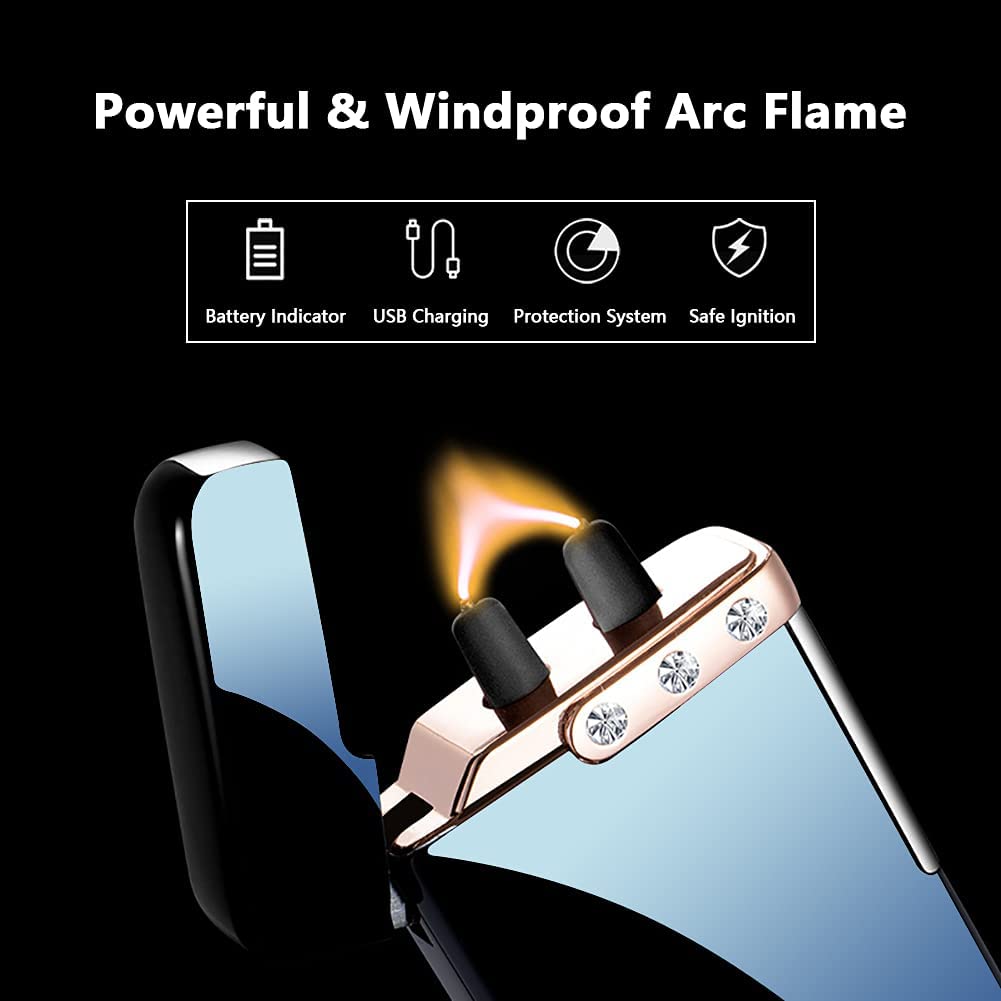 SKRFIRE Arc Plasma Lighter with mechanical body，smooth mirror surface
