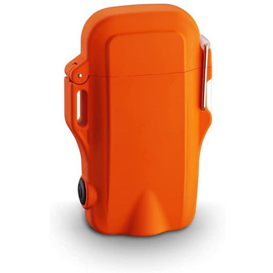 Waterproof Dual Arc Electric Lighter with LED Flashlight for outdoor