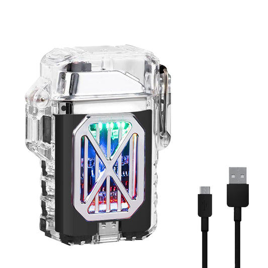 SKRFIRE Outdoor Arc Plasma Lighter, rectangular, Transparent housing