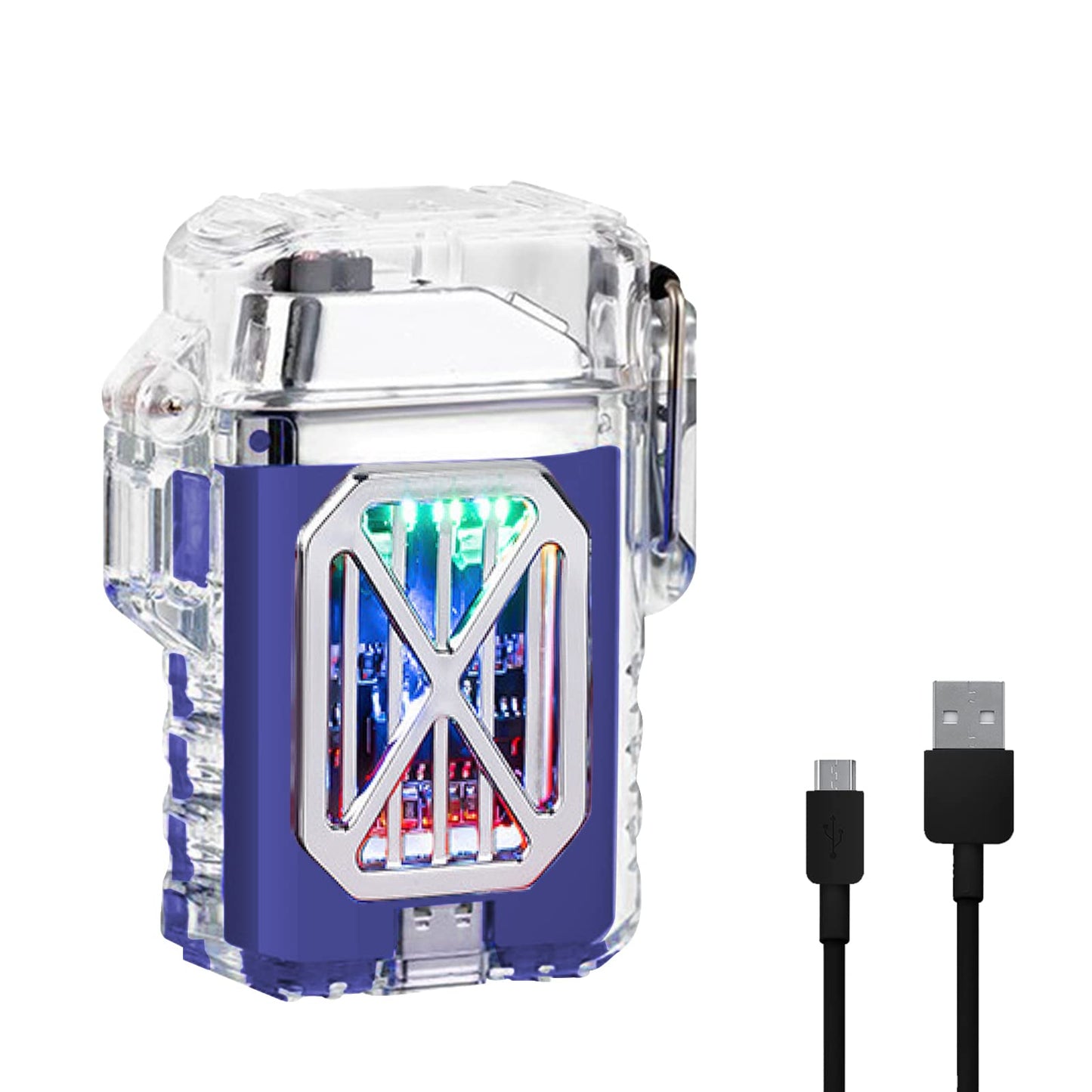 SKRFIRE Outdoor Arc Plasma Lighter, rectangular, Transparent housing